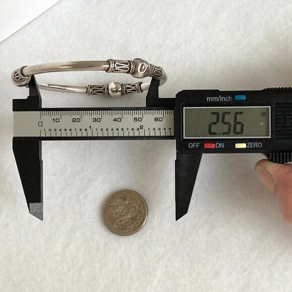 Suarti Sterling Silver 925 BA Indonesia Bali Beaded Round Bangle Bracelet 7.75" - Picture 13 of 16